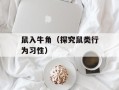 鼠入牛角（探究鼠类行为习性）