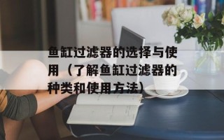 鱼缸过滤器的选择与使用（了解鱼缸过滤器的种类和使用方法）