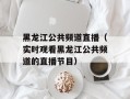 黑龙江公共频道直播（实时观看黑龙江公共频道的直播节目）