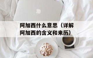 阿加西什么意思（详解阿加西的含义和来历）
