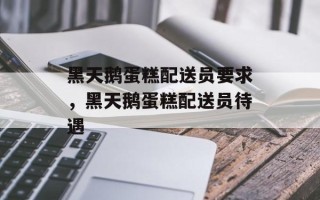 黑天鹅蛋糕配送员要求，黑天鹅蛋糕配送员待遇