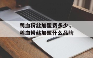 鸭血粉丝加盟费多少，鸭血粉丝加盟什么品牌