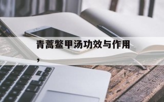 青蒿鳖甲汤功效与作用，