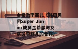金希澈李菲儿（韩国男团Super Junior成员金希澈与女演员李菲儿的合作）