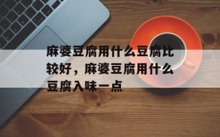 麻婆豆腐用什么豆腐比较好，麻婆豆腐用什么豆腐入味一点