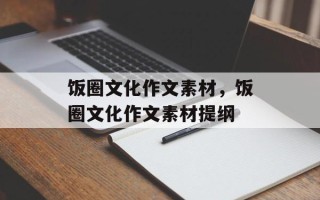 饭圈文化作文素材，饭圈文化作文素材提纲