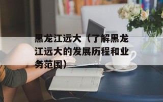 黑龙江远大（了解黑龙江远大的发展历程和业务范围）
