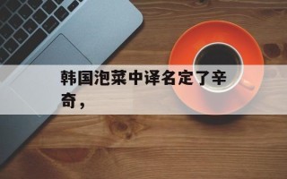 韩国泡菜中译名定了辛奇，
