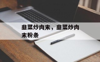 韭菜炒肉末，韭菜炒肉末粉条