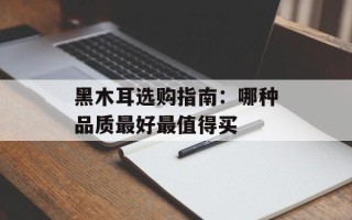 黑木耳选购指南：哪种品质最好最值得买