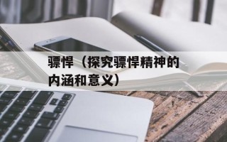 骠悍（探究骠悍精神的内涵和意义）