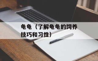 龟龟（了解龟龟的饲养技巧和习性）