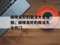 麻辣龙虾的做法大全视频，麻辣龙虾的做法大全窍门