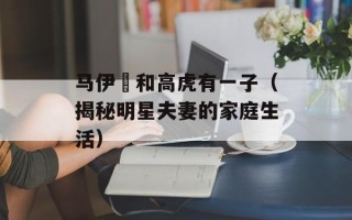 马伊琍和高虎有一子（揭秘明星夫妻的家庭生活）