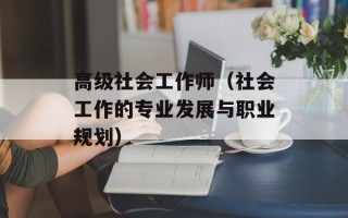 高级社会工作师（社会工作的专业发展与职业规划）